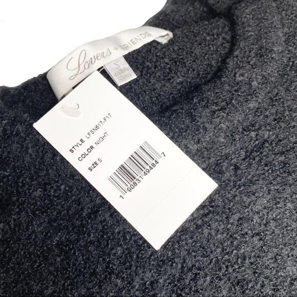 new Lovers + Friends ❤︎ Lovely Lines Knit Back Lace Up Sweater ❤︎ Night Black ❤︎ - Picture 6 of 16